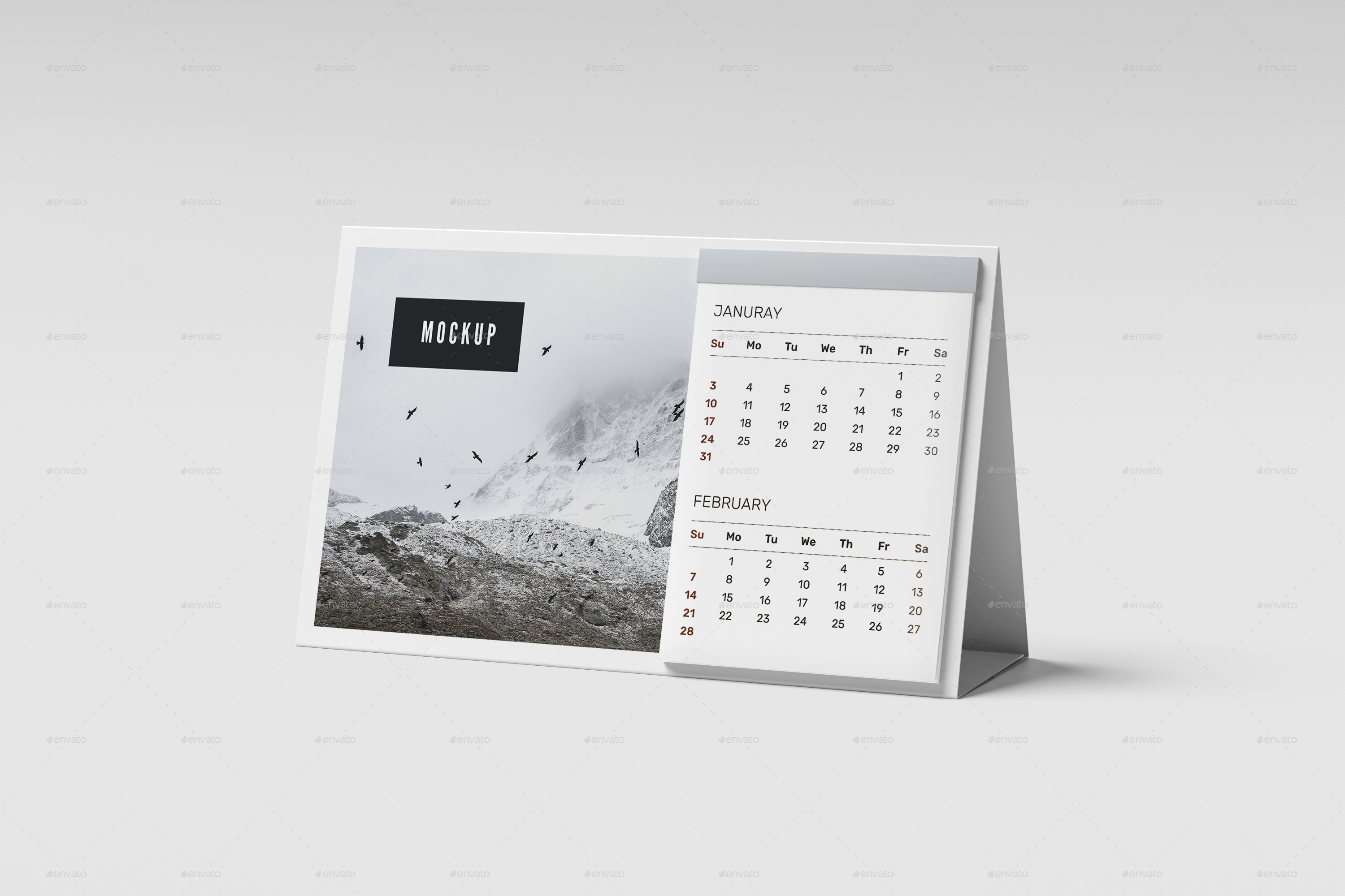 Desk Calendar Mockup Set, Graphics GraphicRiver